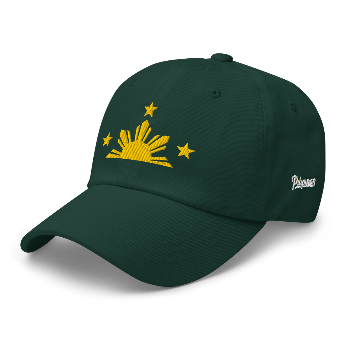 Three Stars & Half-Sun + Script - Cotton Hat - Black
