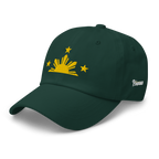 Three Stars & Half-Sun + Script - Cotton Hat - White