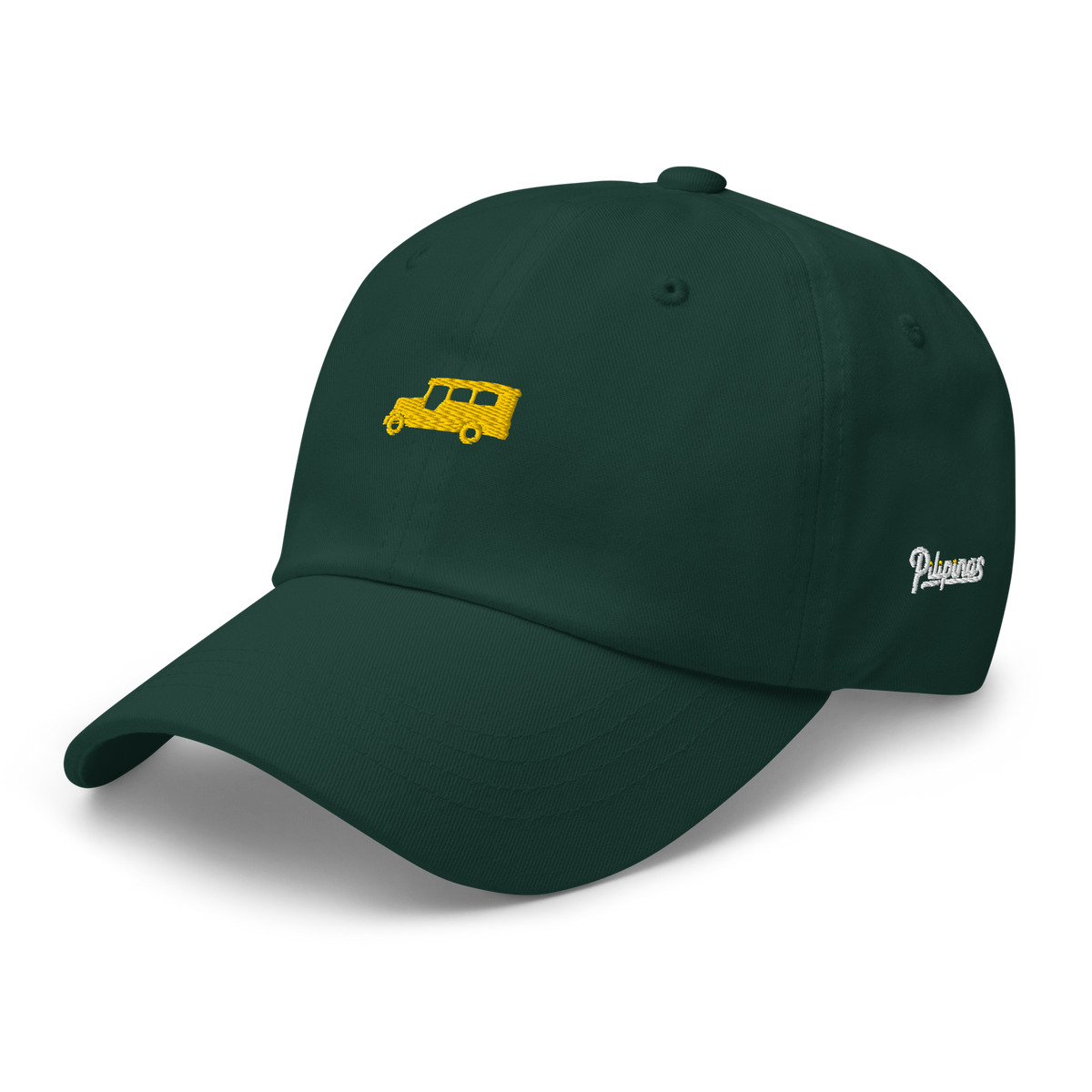 Yellow Gold Jeepney + Pilipinas Script on cotton hat - Navy