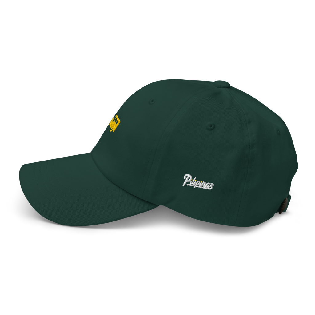 Yellow Gold Jeepney + Pilipinas Script on cotton hat - Navy