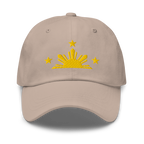 Three Stars & Half-Sun + Script - Cotton Hat - White