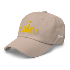 Three Stars & Half-Sun + Script - Cotton Hat - White