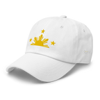 Three Stars & Half-Sun + Script - Cotton Hat - White