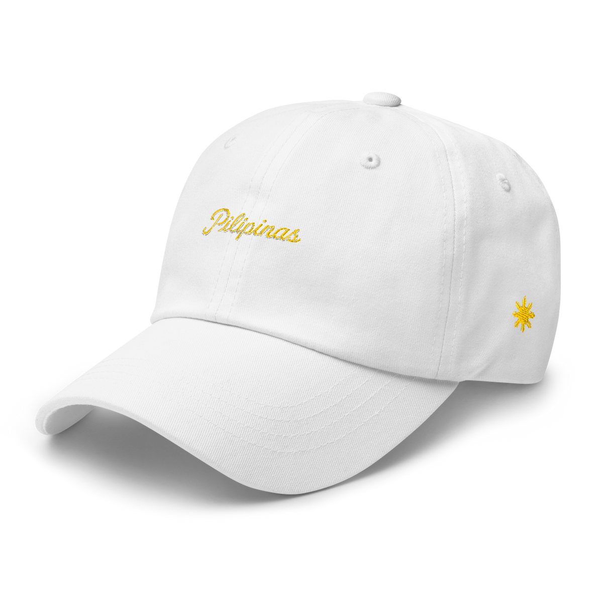 Modern Script + Sun - Cotton Hat - White