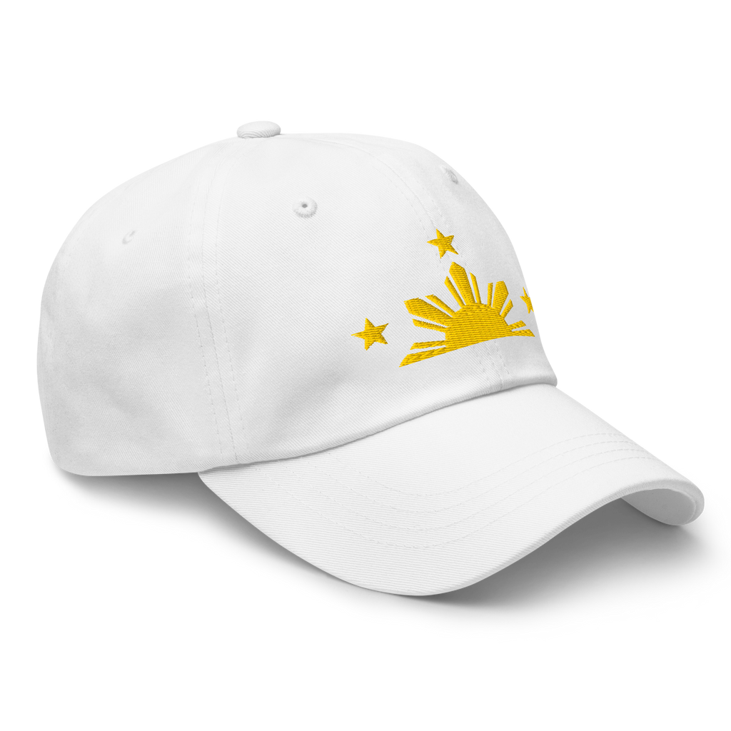 Three Stars & Half-Sun + Script - Cotton Hat - White