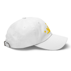 Three Stars & Half-Sun + Script - Cotton Hat - White