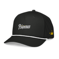 Script + Three Stars & Half-Sun - Rope Hat - Black/White