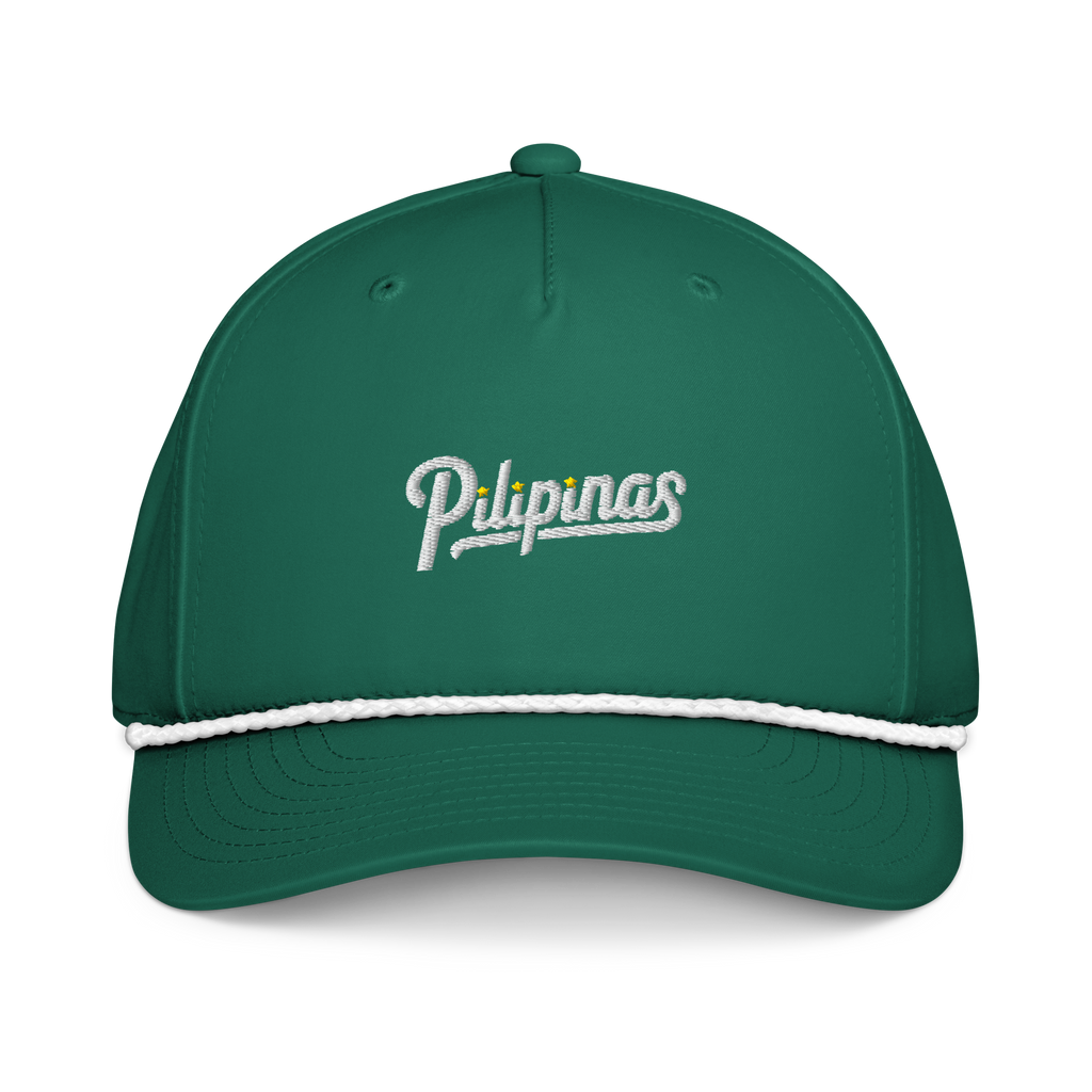Script + Three Stars & Half-Sun - Rope Hat - Light Blue/White