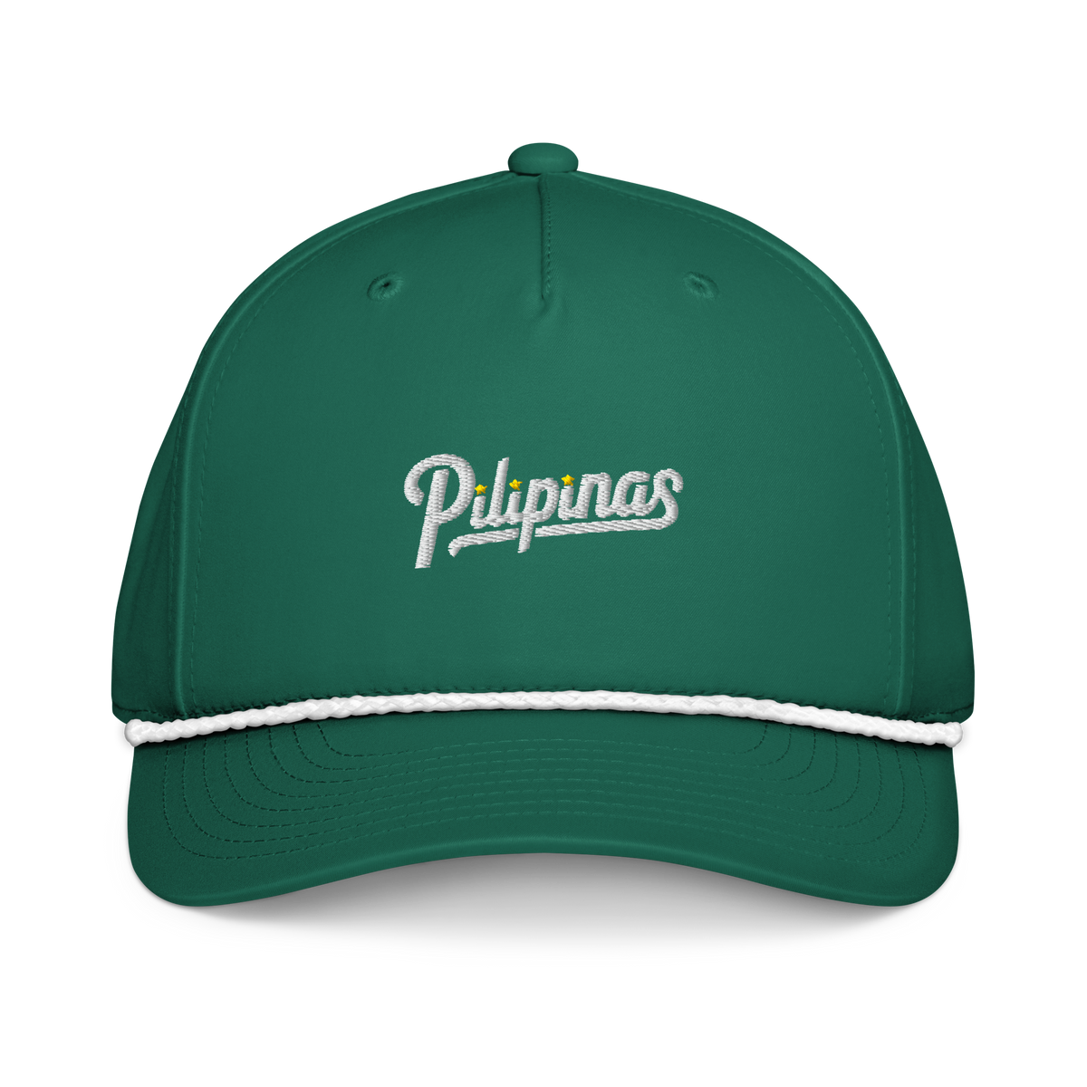Script + Three Stars & Half-Sun - Rope Hat - Light Blue/White