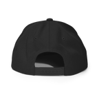 Three Stars & Half-Sun + Script - wool blend flat bill hat - Natural/Black