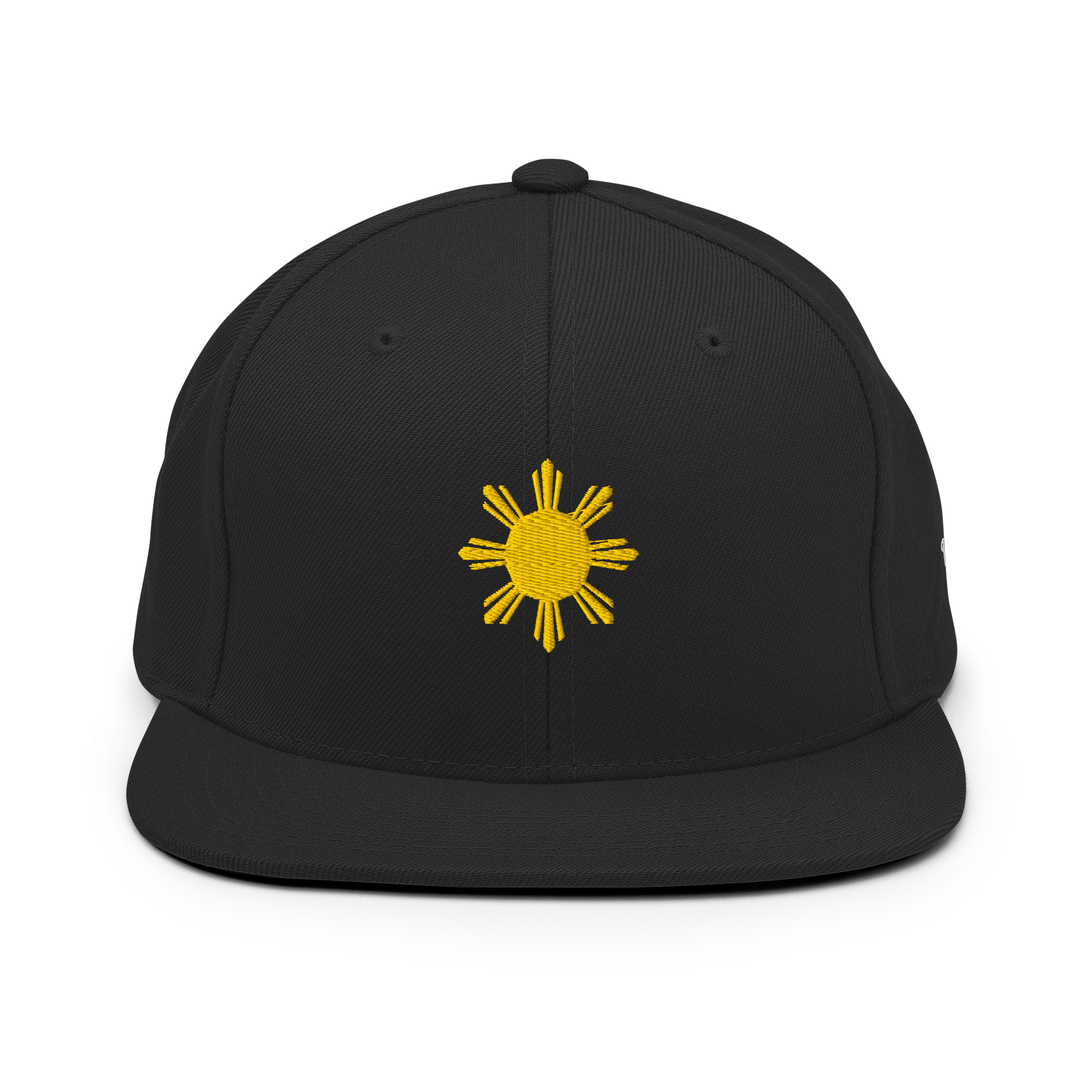 SUN + SCRIPT - wool blend flat bill hat - Black