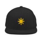 SUN + SCRIPT - wool blend flat bill hat - Heather Grey