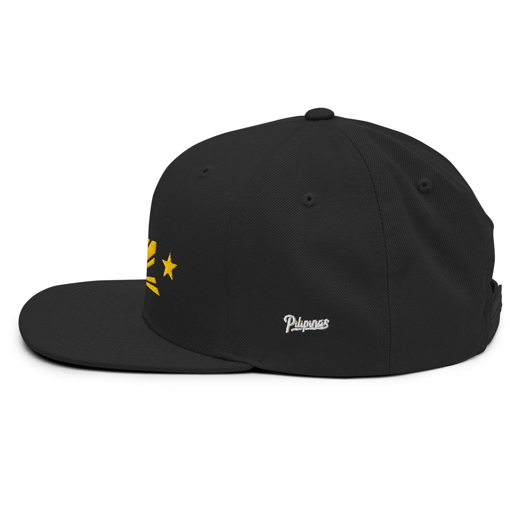 Three Stars & Half-Sun + Script - wool blend flat bill hat - Silver