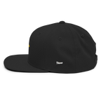 SUN + SCRIPT - wool blend flat bill hat - White