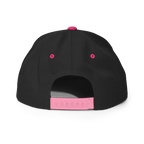 Three Stars & Half-Sun + Script - wool blend flat bill hat - Black/Red