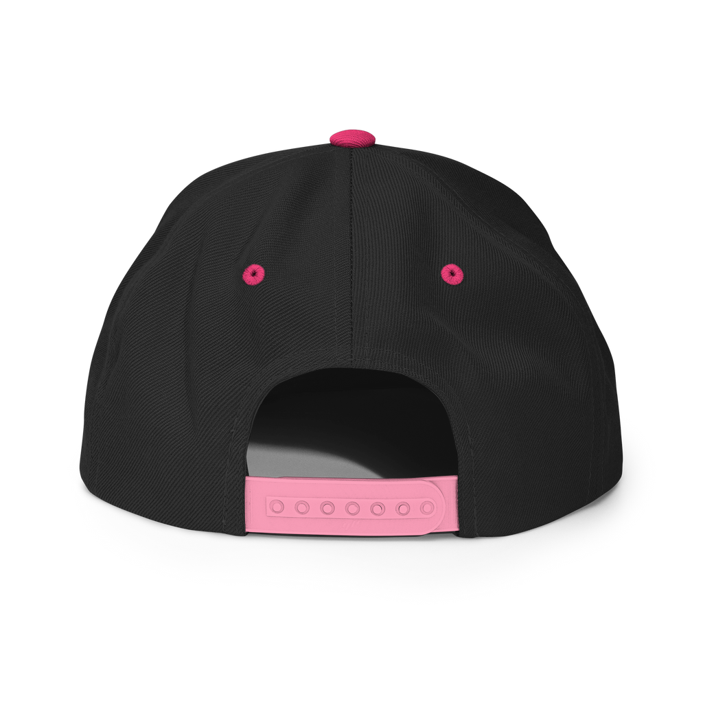 Three Stars & Half-Sun + Script - wool blend flat bill hat - Natural/Black