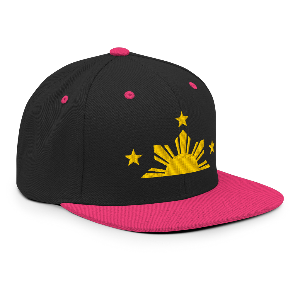 Three Stars & Half-Sun + Script - wool blend flat bill hat - Green Camo