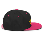 Three Stars & Half-Sun + Script - wool blend flat bill hat - Natural/Black