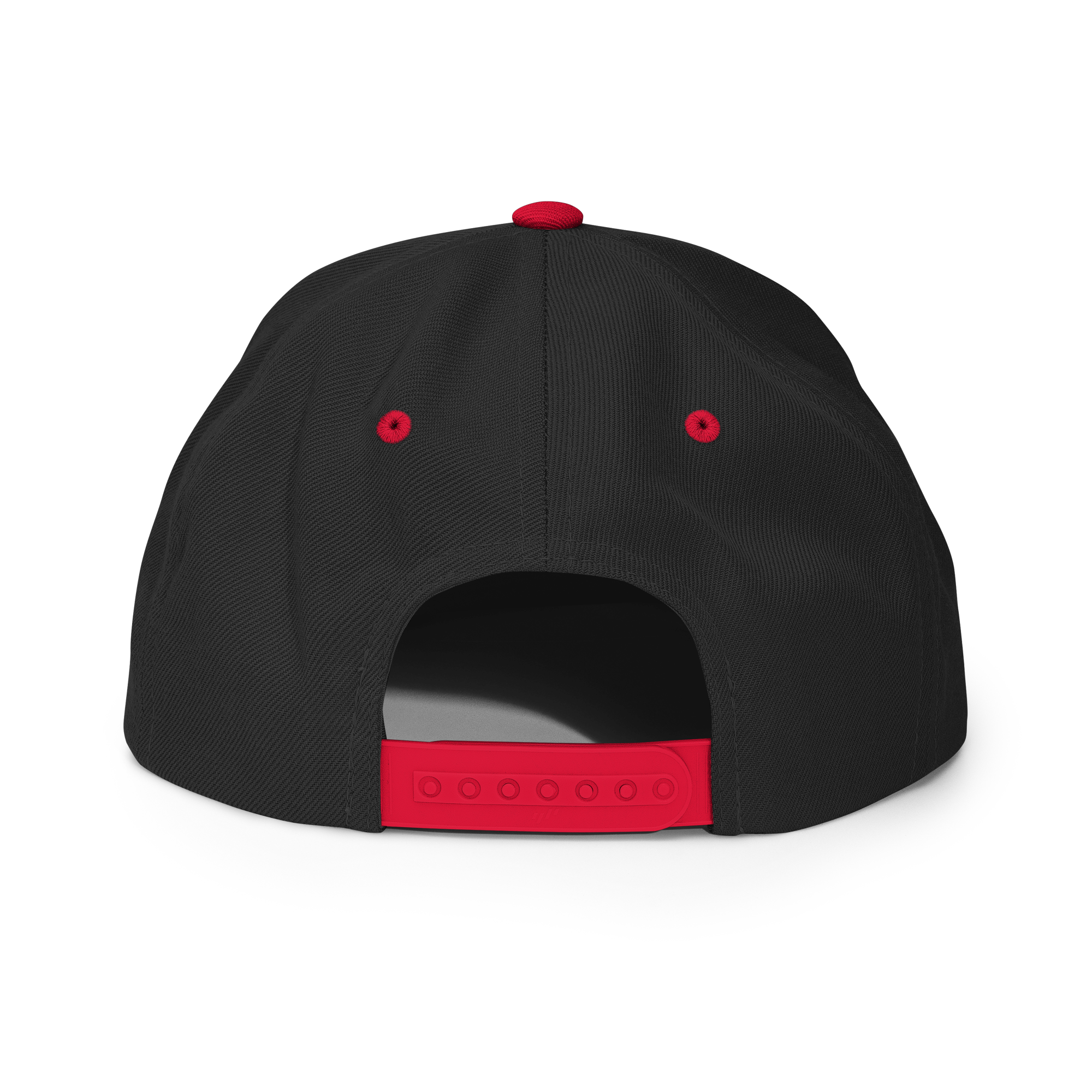 Three Stars & Half-Sun + Script - wool blend flat bill hat - Black/Neon Pink
