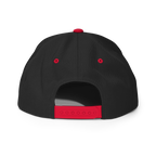Three Stars & Half-Sun + Script - wool blend flat bill hat - Natural/Black