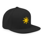 SUN + SCRIPT - wool blend flat bill hat - Black