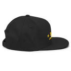 Three Stars & Half-Sun + Script - wool blend flat bill hat - Silver