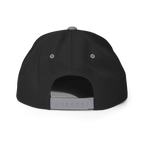 Three Stars & Half-Sun + Script - wool blend flat bill hat - Natural/Black