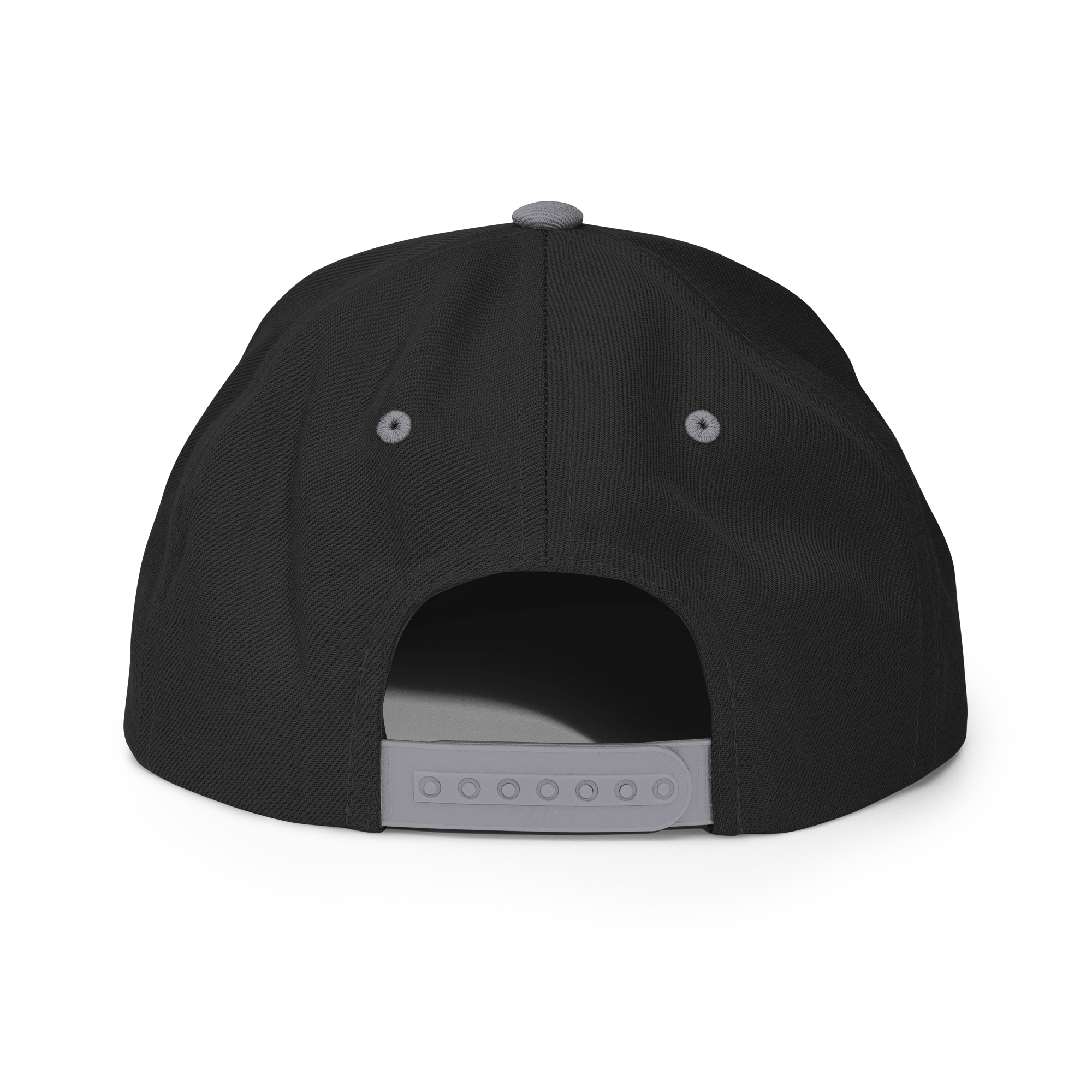 Three Stars & Half-Sun + Script - wool blend flat bill hat - Natural/Black
