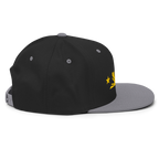 Three Stars & Half-Sun + Script - wool blend flat bill hat - Silver