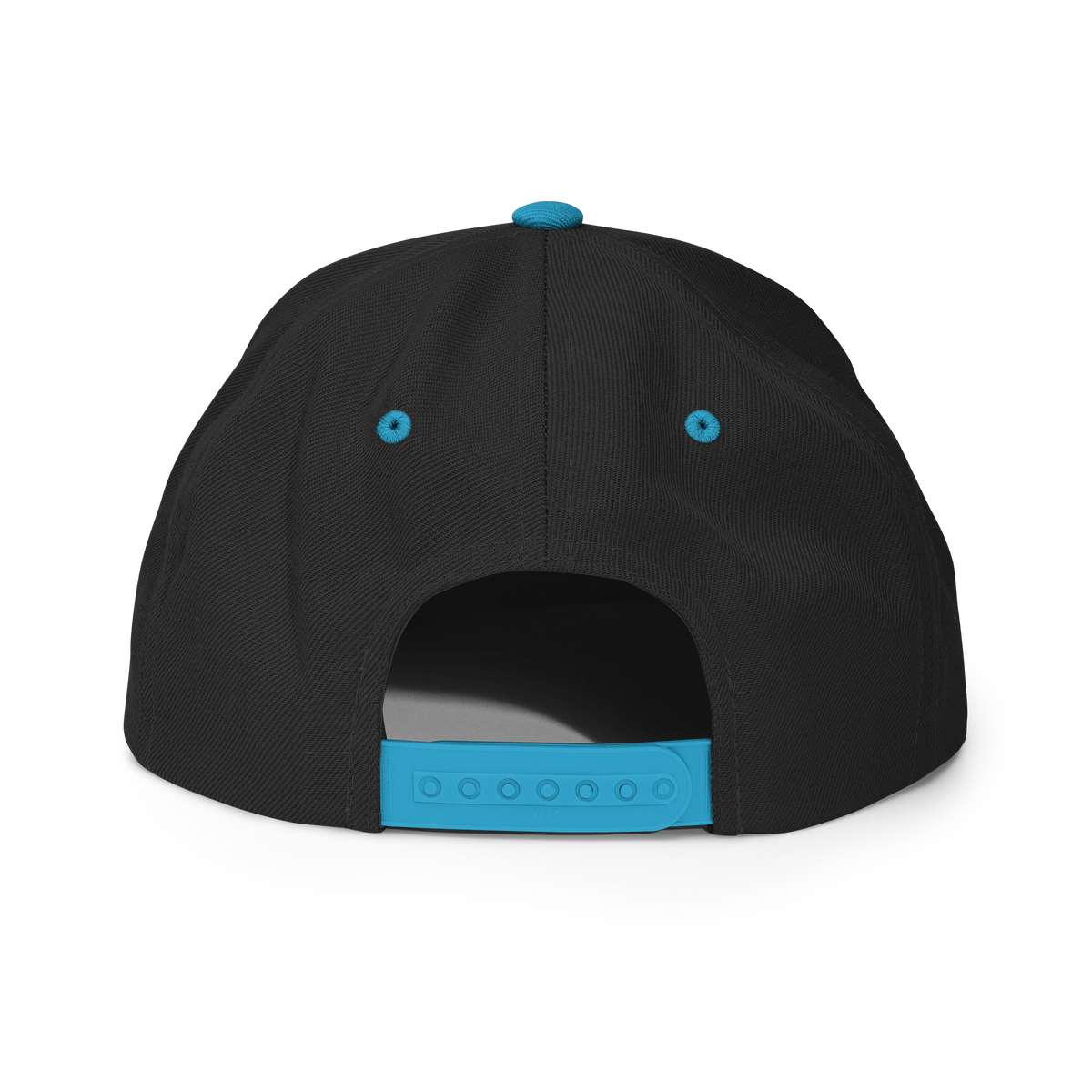 Three Stars & Half-Sun + Script - wool blend flat bill hat - Natural/Black