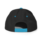 Three Stars & Half-Sun + Script - wool blend flat bill hat - Black