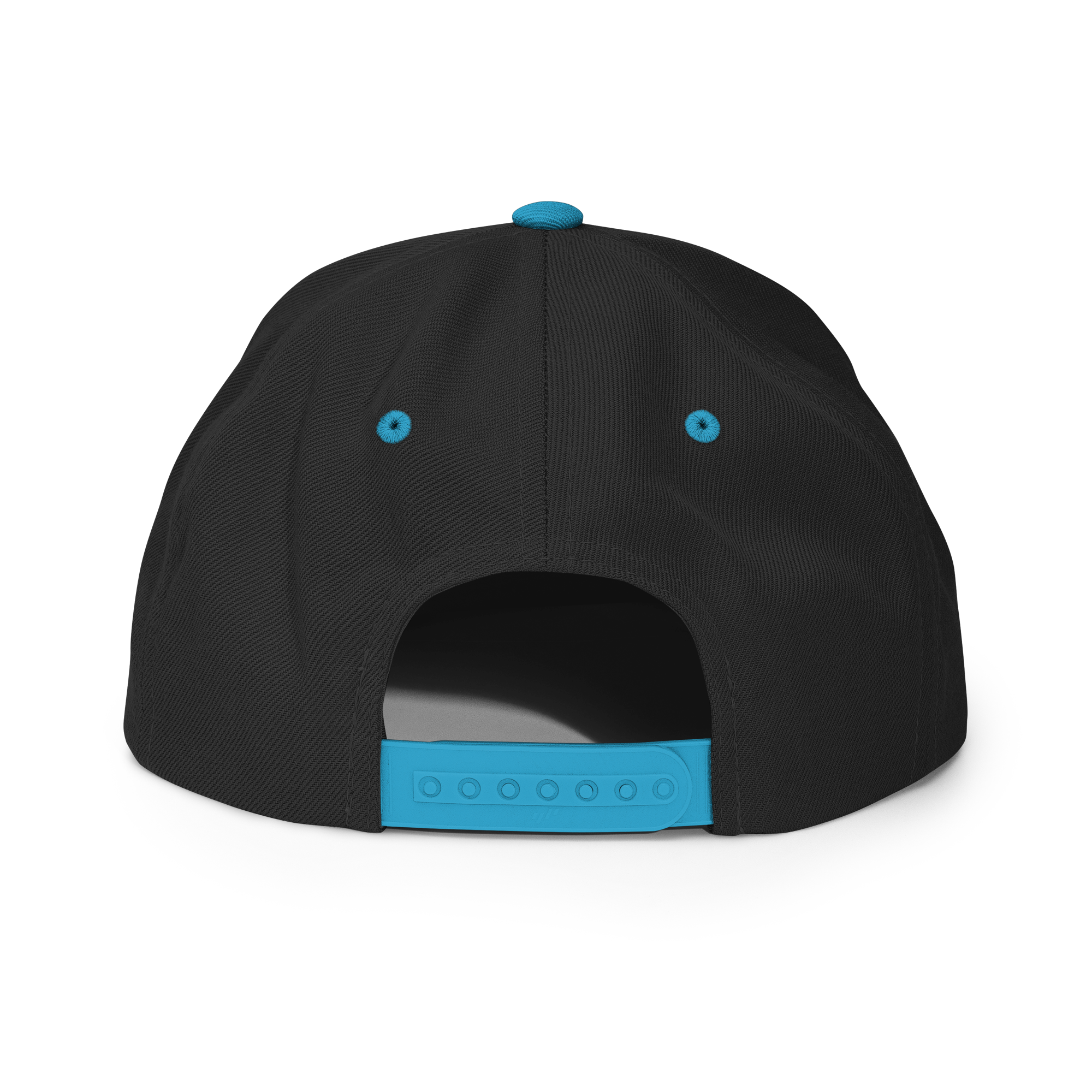 Three Stars & Half-Sun + Script - wool blend flat bill hat - Black