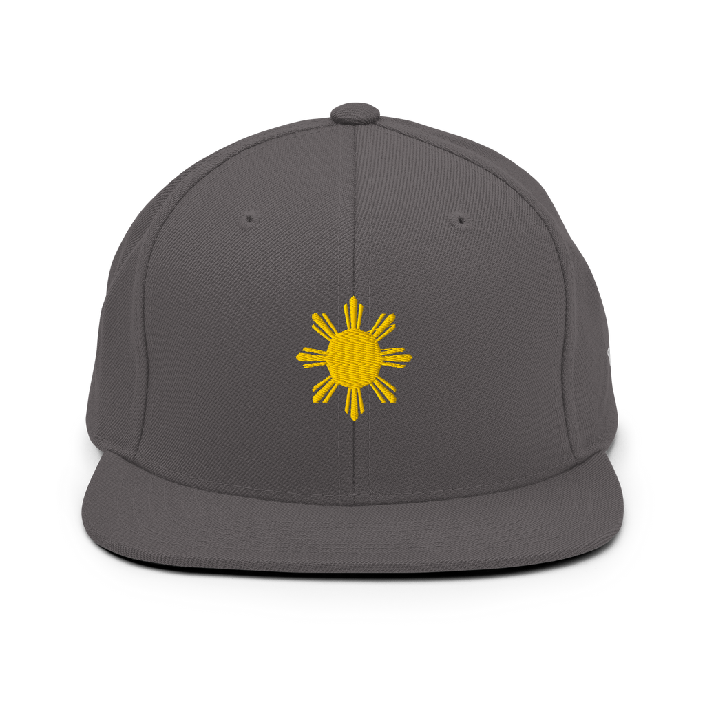 SUN + SCRIPT - wool blend flat bill hat - Black