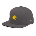SUN + SCRIPT - wool blend flat bill hat - Dark Grey