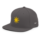 SUN + SCRIPT - wool blend flat bill hat - Black