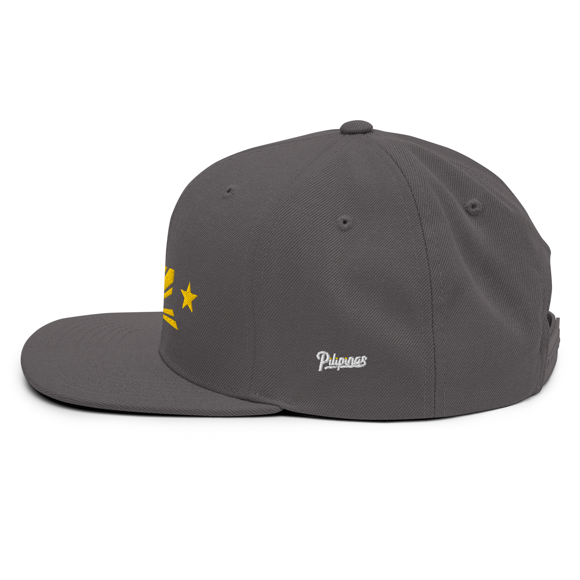 Three Stars & Half-Sun + Script - wool blend flat bill hat - Green Camo