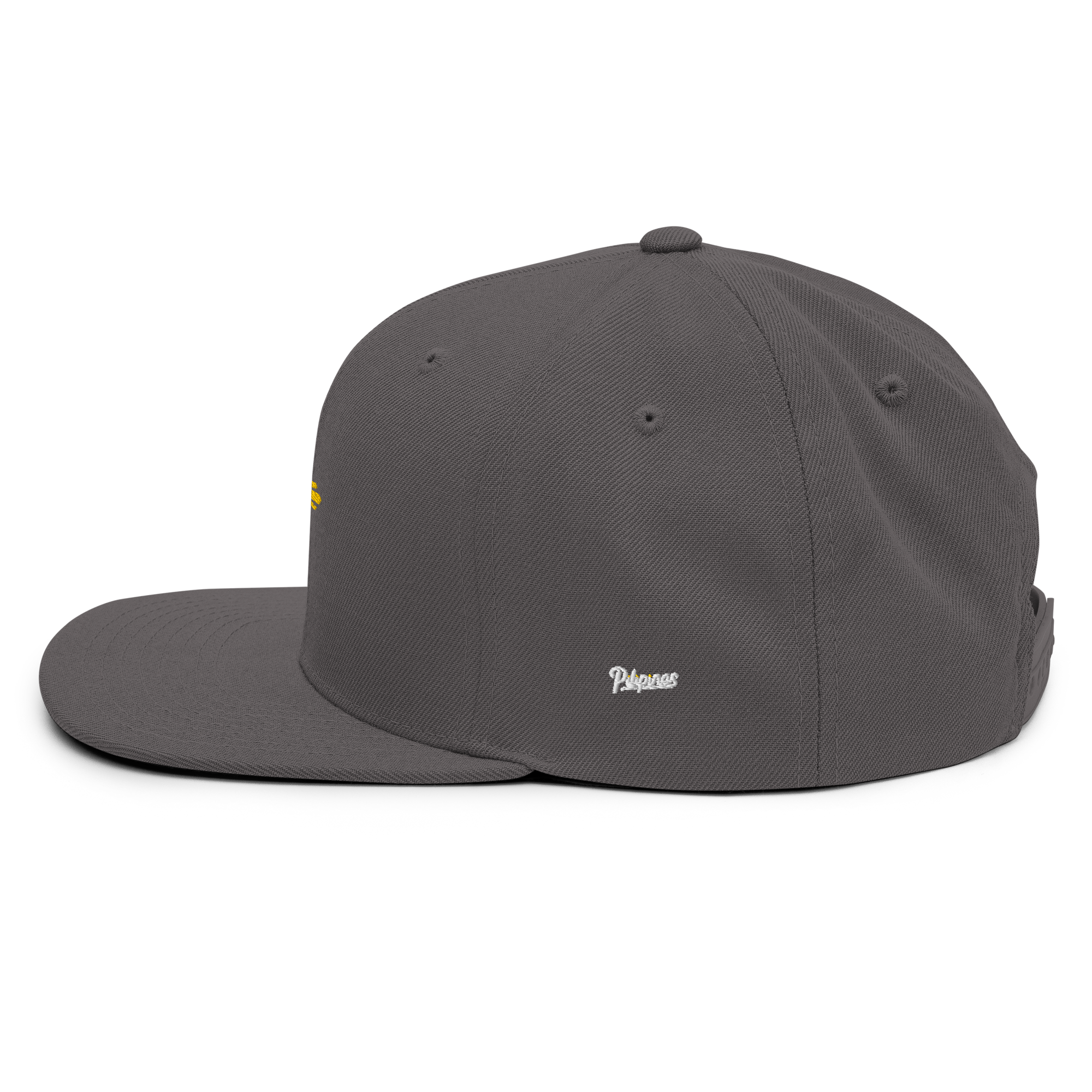 SUN + SCRIPT - wool blend flat bill hat - Dark Grey