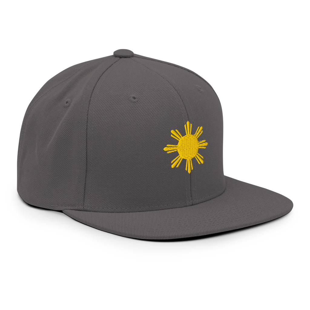 SUN + SCRIPT - wool blend flat bill hat - Black