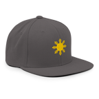SUN + SCRIPT - wool blend flat bill hat - Dark Navy
