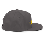 Three Stars & Half-Sun + Script - wool blend flat bill hat - Black/Red