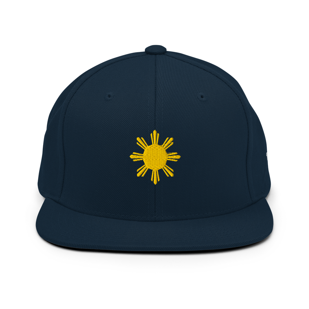 SUN + SCRIPT - wool blend flat bill hat - Black