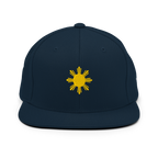 SUN + SCRIPT - wool blend flat bill hat - Black
