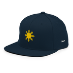 SUN + SCRIPT - wool blend flat bill hat - Black