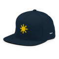 SUN + SCRIPT - wool blend flat bill hat - Dark Navy