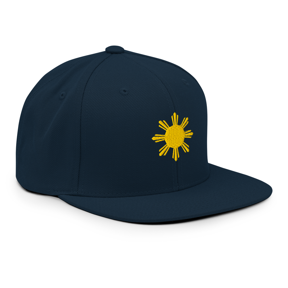SUN + SCRIPT - wool blend flat bill hat - Black