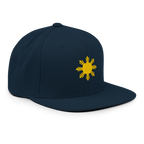 SUN + SCRIPT - wool blend flat bill hat - Silver