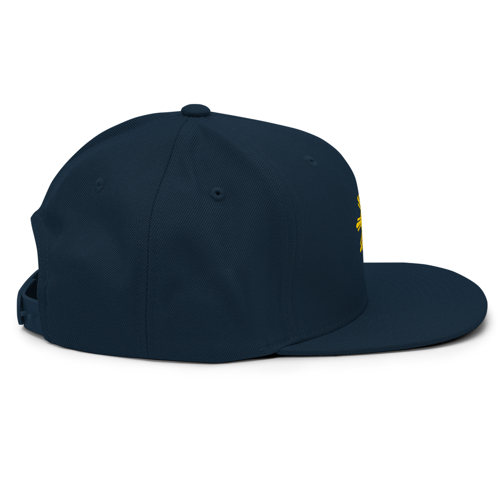 SUN + SCRIPT - wool blend flat bill hat - Black