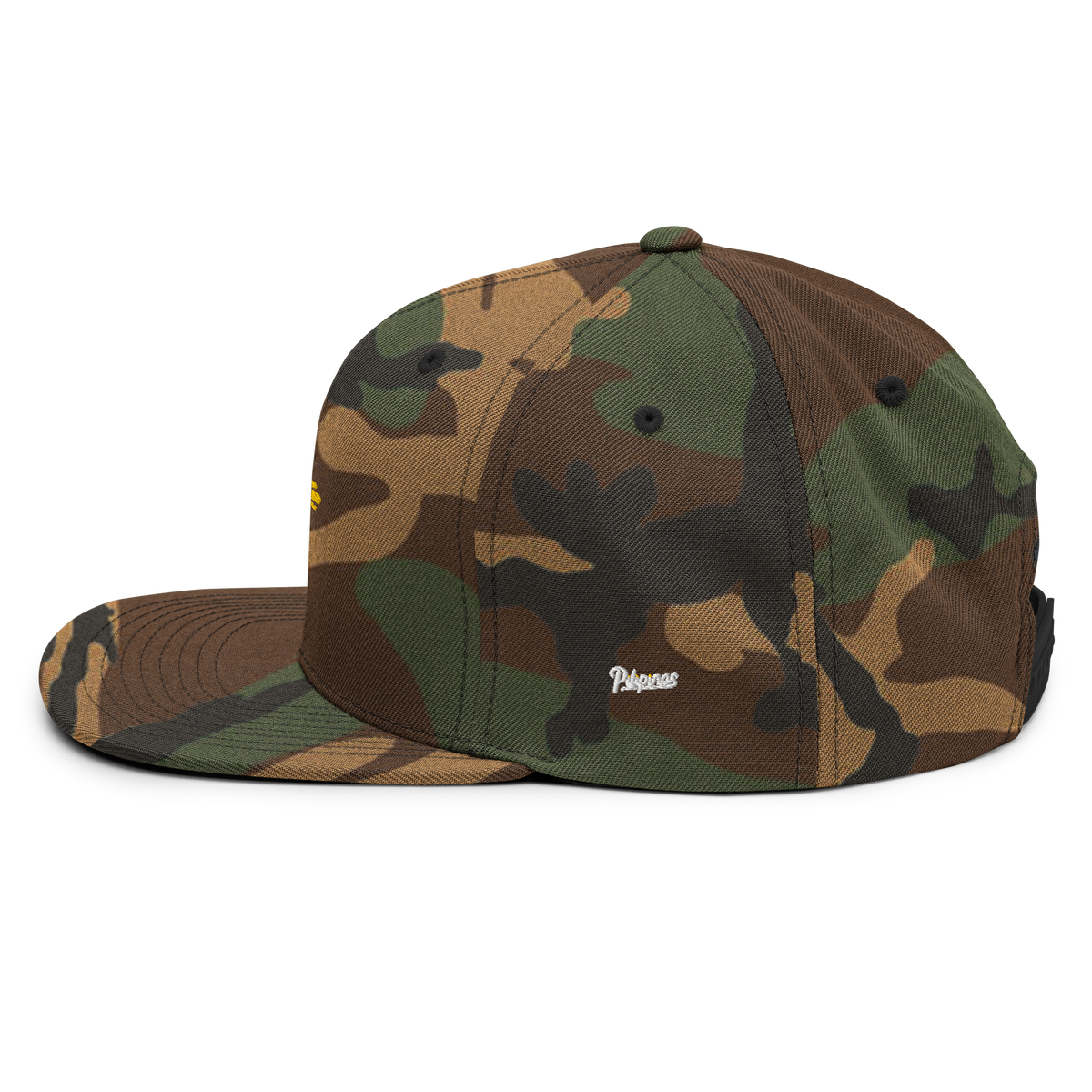SUN + SCRIPT - wool blend flat bill hat - Black