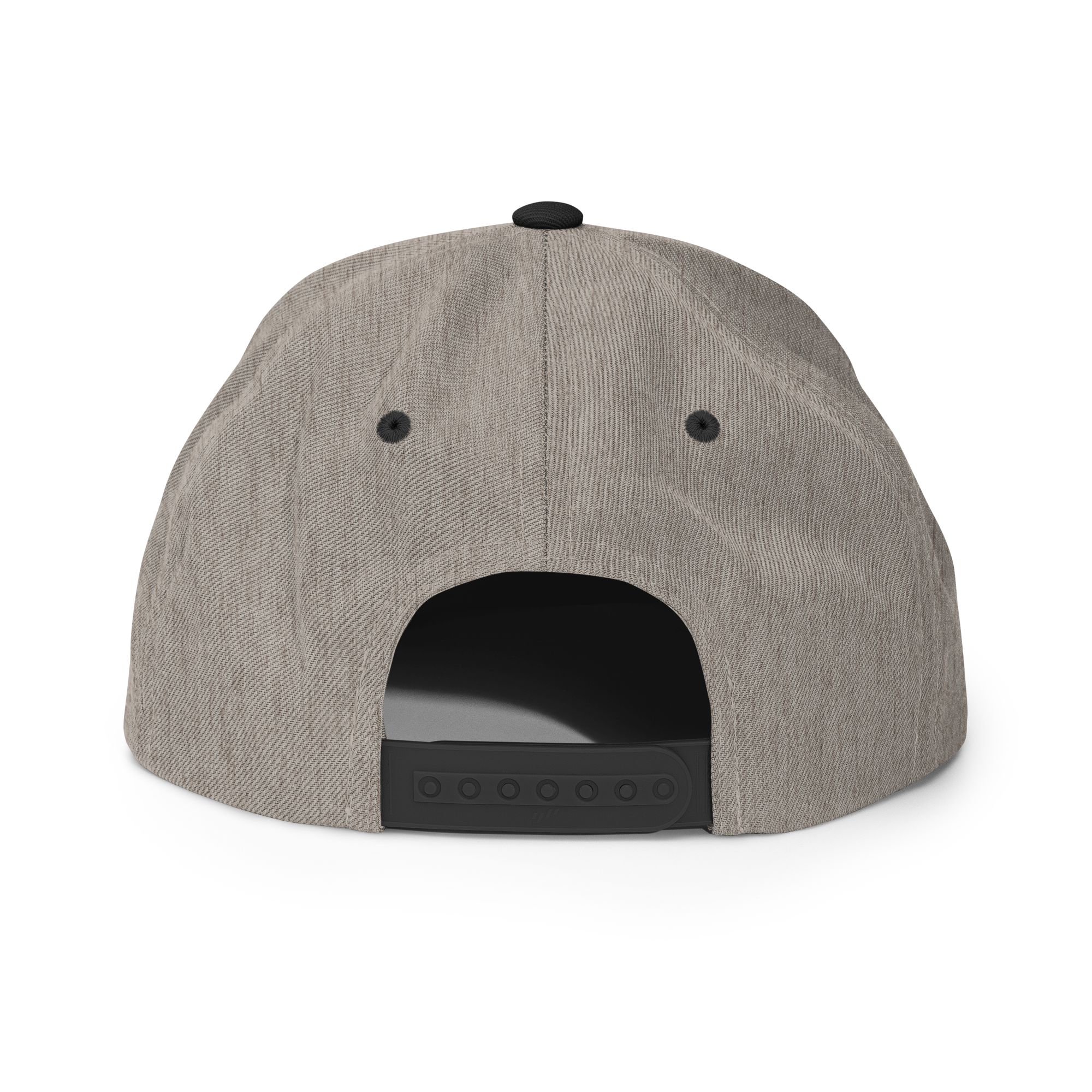 Three Stars & Half-Sun + Script - wool blend flat bill hat - Silver