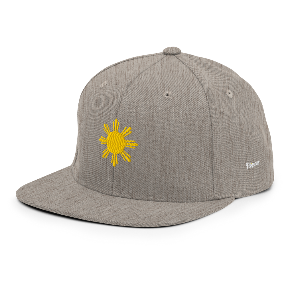 SUN + SCRIPT - wool blend flat bill hat - Royal Blue